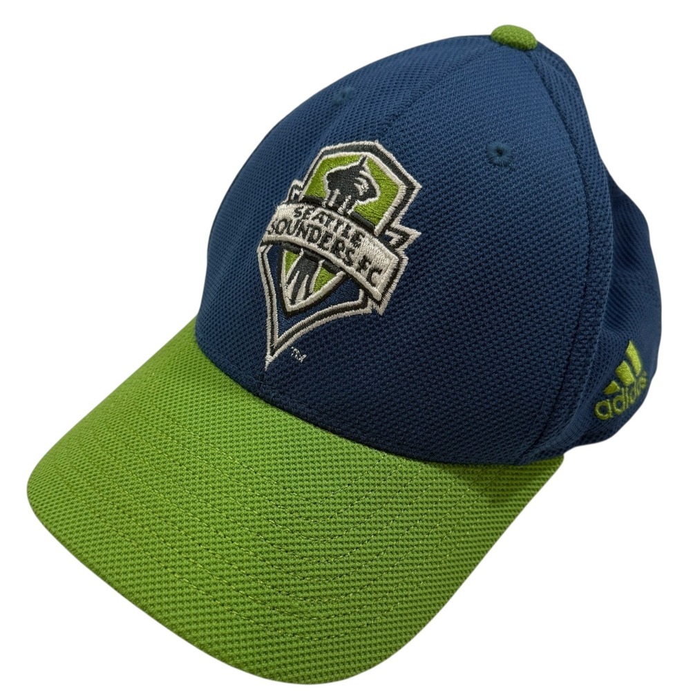 Adidas Seattle Sounders FC Hat MLS Soccer 2012 OSFA Snapback Cap Hat Blue Green